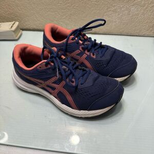 Asics Ortholite Women's Size 8.5 Navy Blue and Peach Athletic Shoes